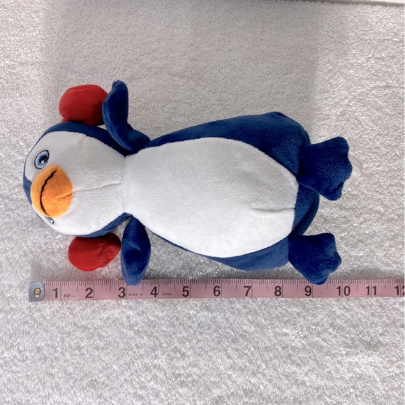 Kinder Surprise Blue White Penguin Plush W Red Earmuffs Stuffed Animal - Picture 8 of 11